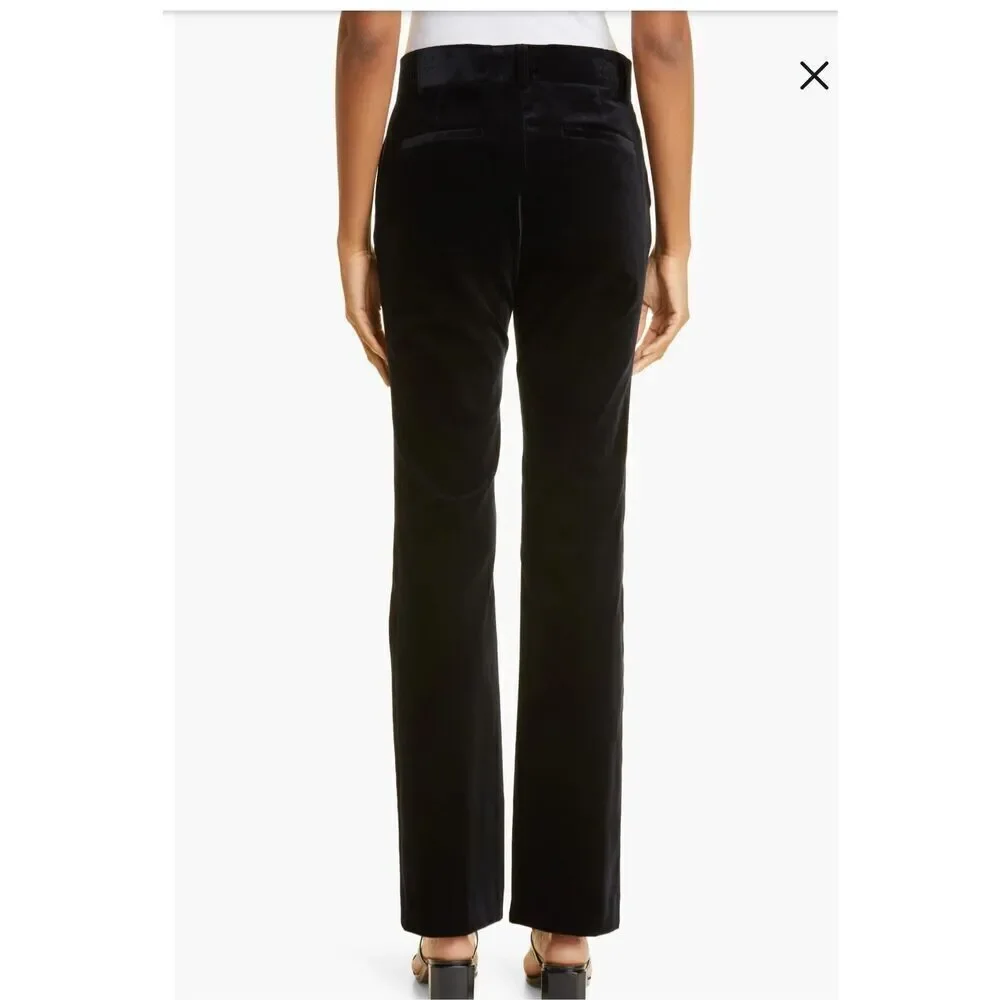 NWT Frame Sheen Noir Mini Boot Velvet Trousers Size 2